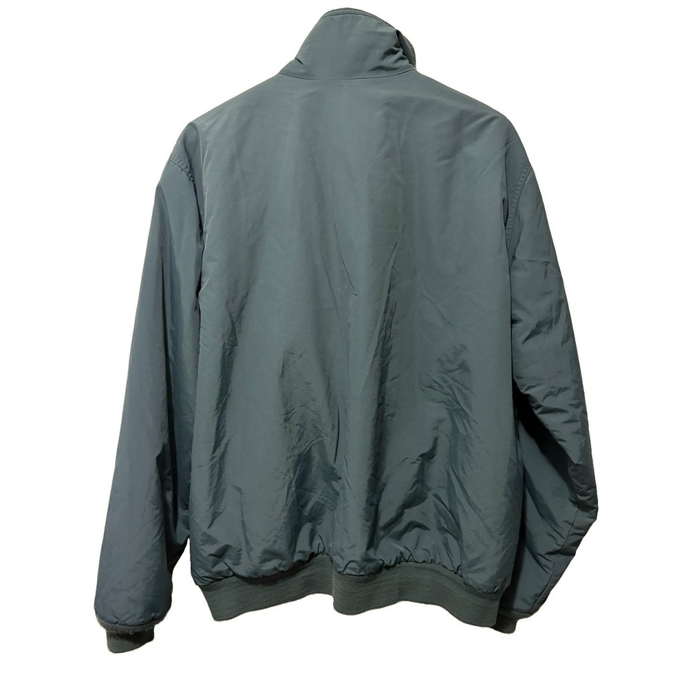 Vintage L.L.Bean Warm-Up Jacket Fleece Lined Full Zip Green Bomber Coat 25x28 - Picture 7 of 11